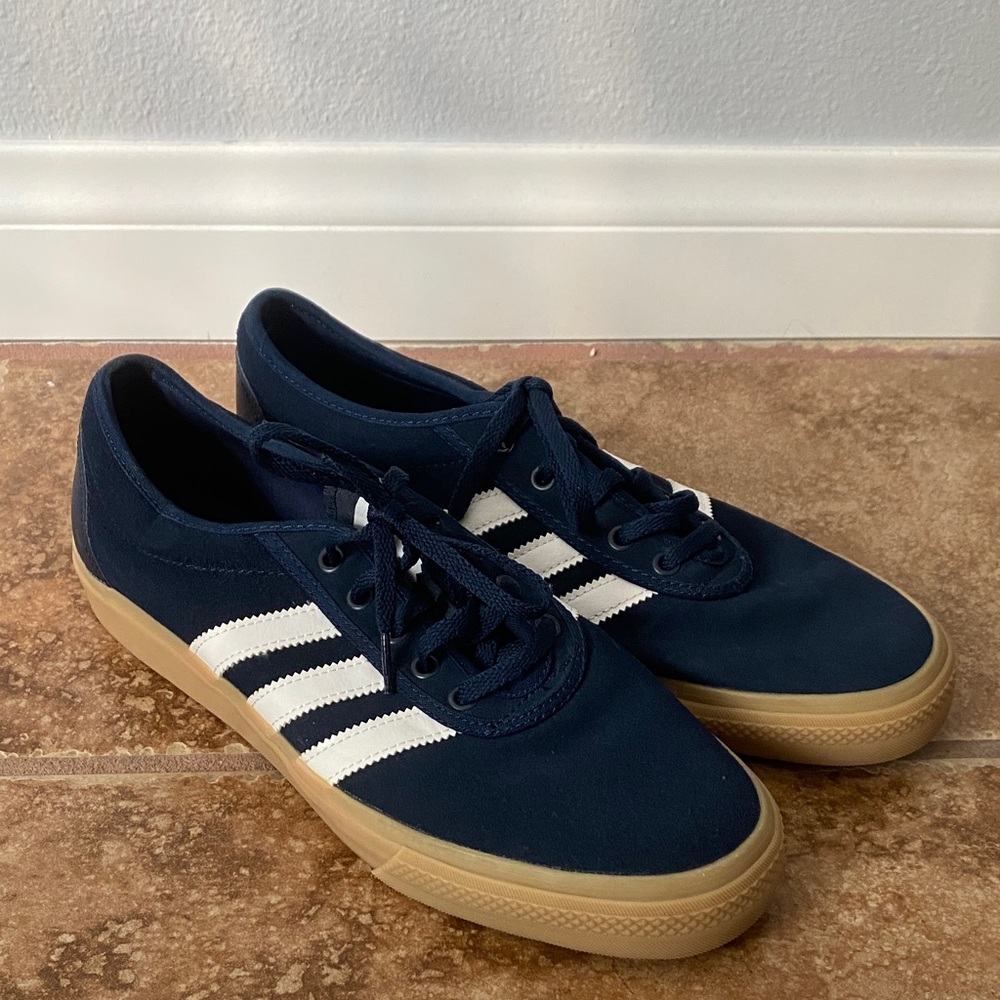adidas Navy and White Sneakers